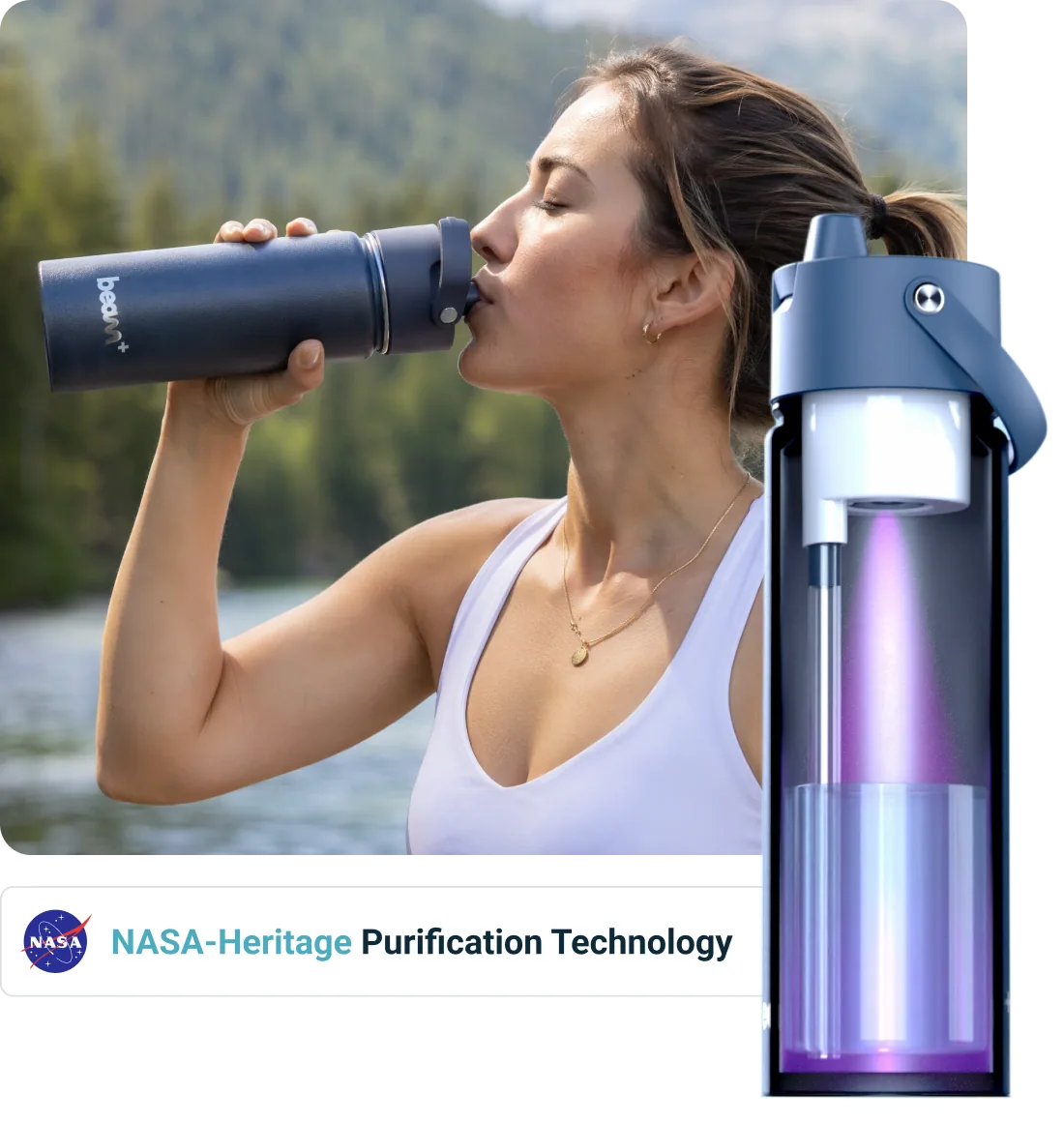 UV Brite Beam+ water bottle