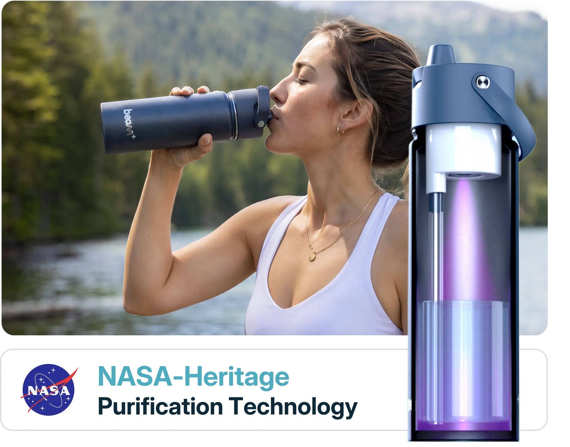 UV Brite Beam+ water bottle